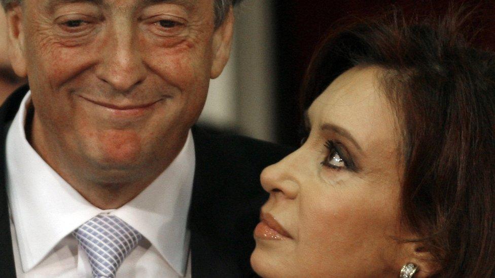 Nestor Kirchner and Cristina Fernandez