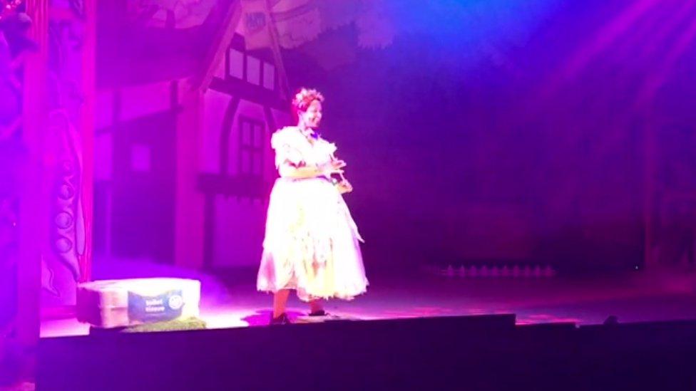 A still from the panto