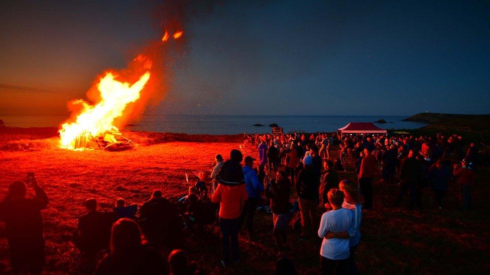 The Queen's Jubilee Beacon on St Martin's, Isles of Scilly.