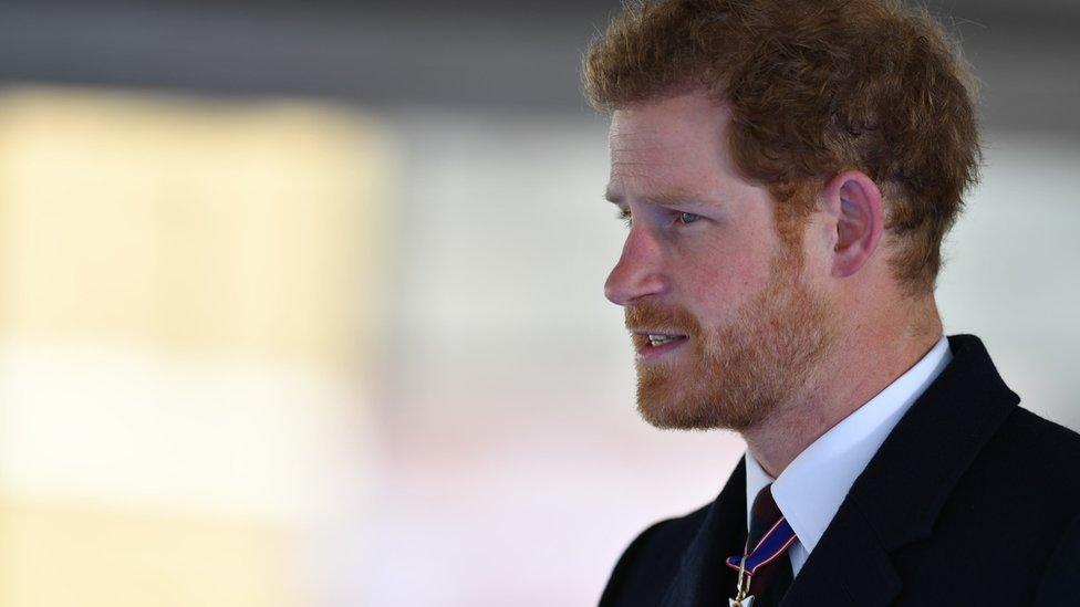 Prince Harry at the memorial