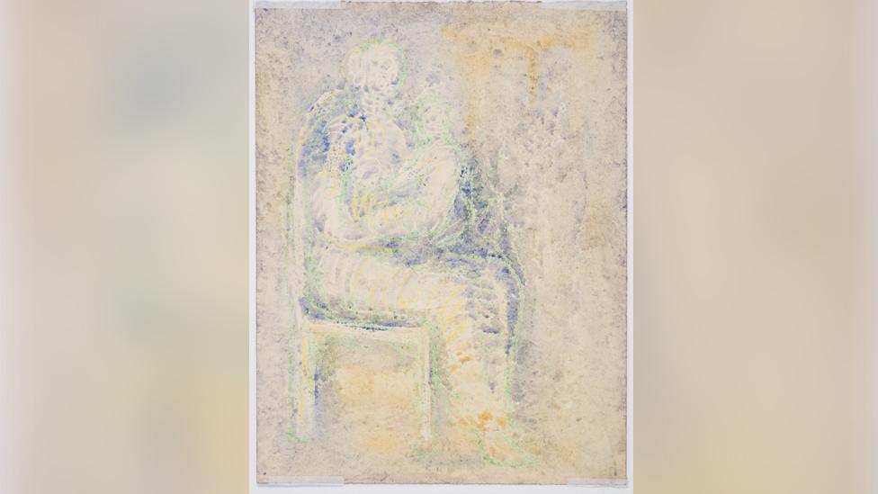 Mother and Child drawing by Henry Moore