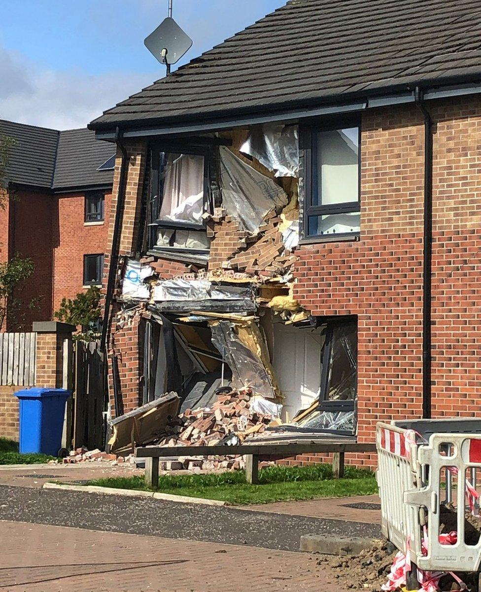 damaged house