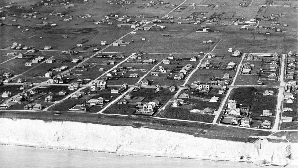 An aerial view of Horsham Avenue and environs, Peacehaven, from the south, taken in 1933