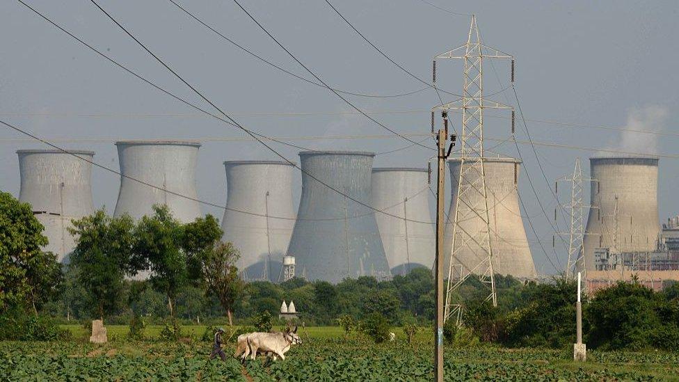 Coal-fired power plant in Gujarat, India