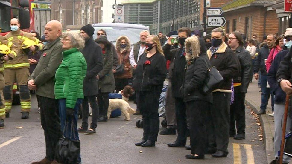 Crowds gathered for the unveiling