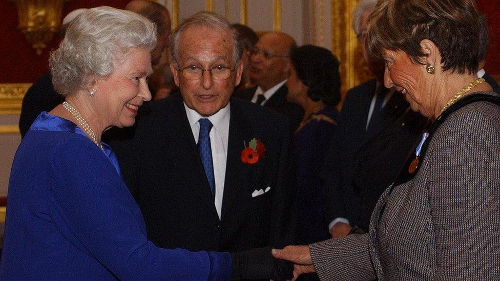 Lord Janner with the Queen