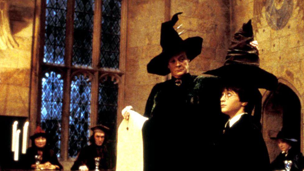 Maggie Smith in HARRY POTTER AND THE SORCERER'S STONE