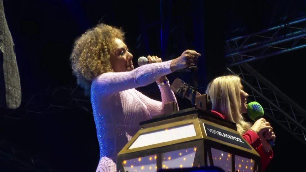 Mel B oversees the switch on ceremony for the Blackpool Illuminations 