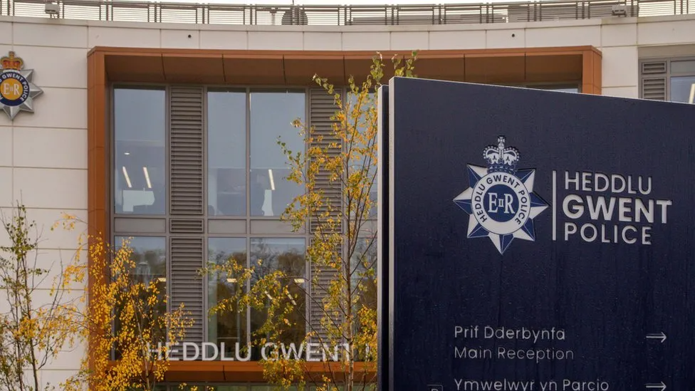 A sign outside Gwent Police HQ which reads Gwent Police