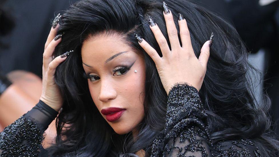 Cardi B attends the Balenciaga Haute Couture Fall/Winter 2025/2026 show as part of Paris Fashion Week on July 09, 2025 in Paris, Franc