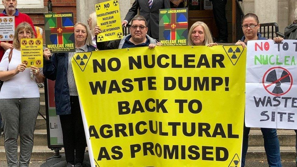 Protest outside Lincolnshire County Council offices