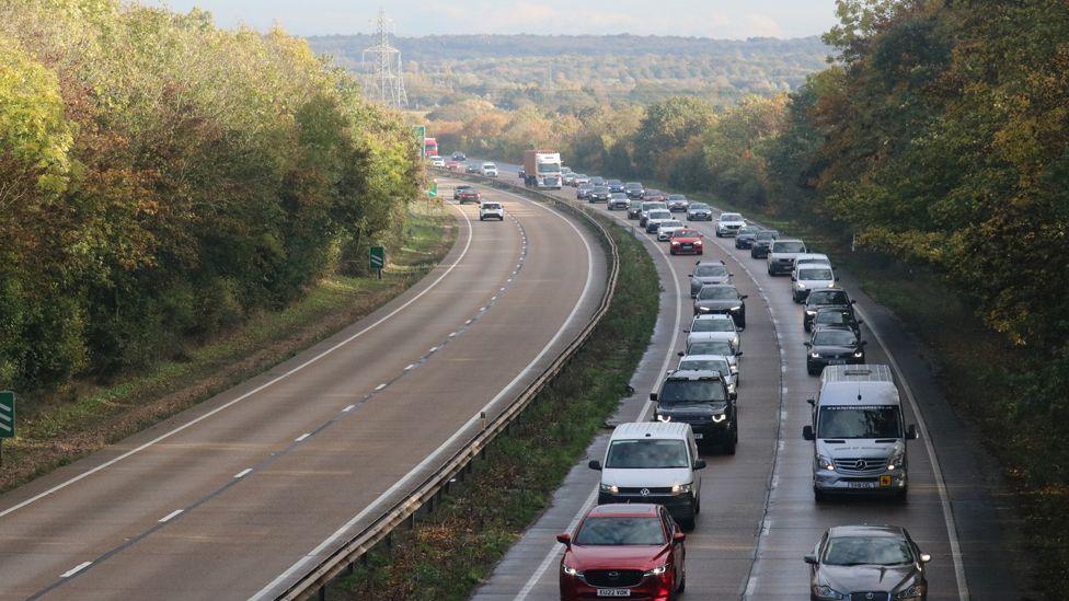 Traffic on the A12 near Chelmsford, Essex