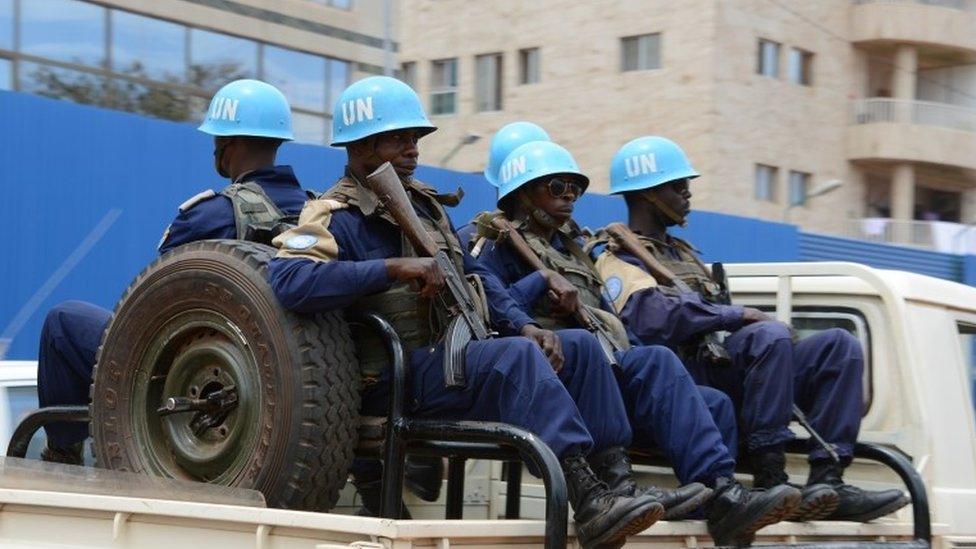 UN Minusca peacekeepers. File photo