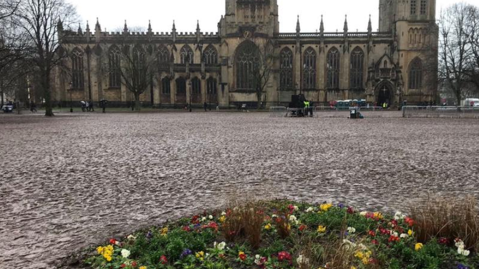 College Green after the School Strike protest in Bristol