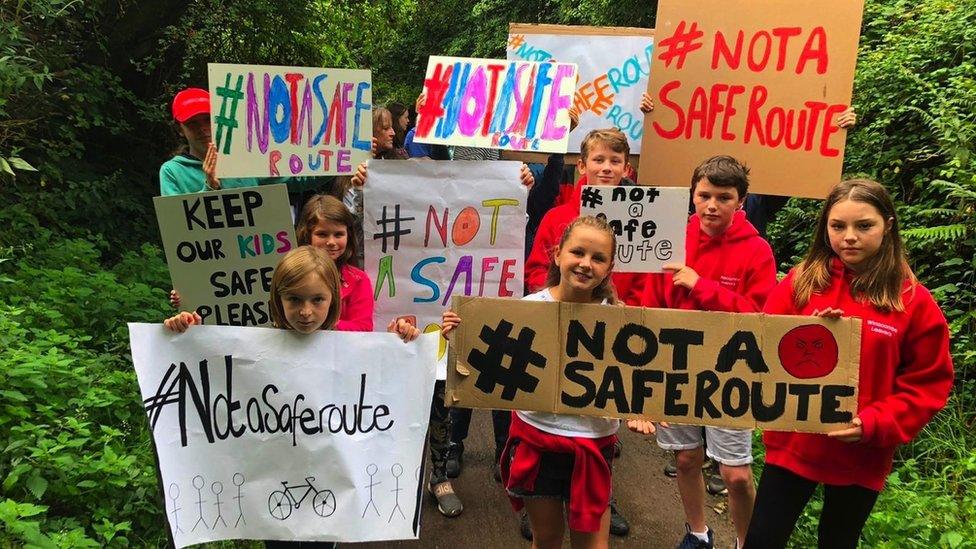 Children protesting