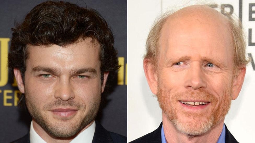 Alden Ehrenreich and Ron Howard