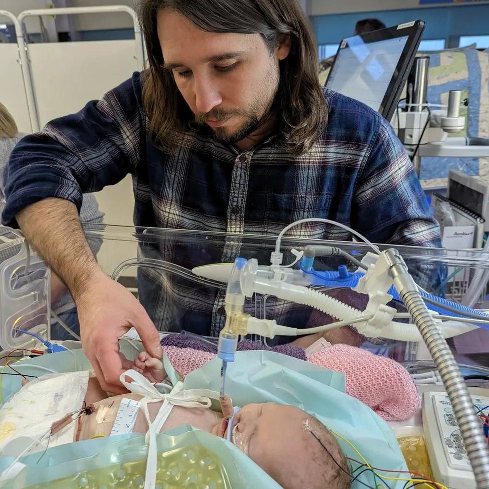 Abigail Fowler Miller in hospital 