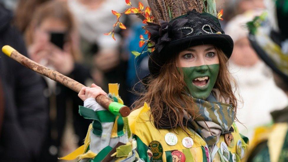 Performer at Whittlesey Straw Bear Festival