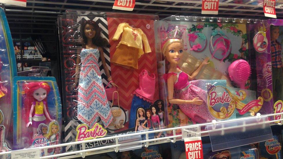 Dolls at Toys R Us in Nottingham