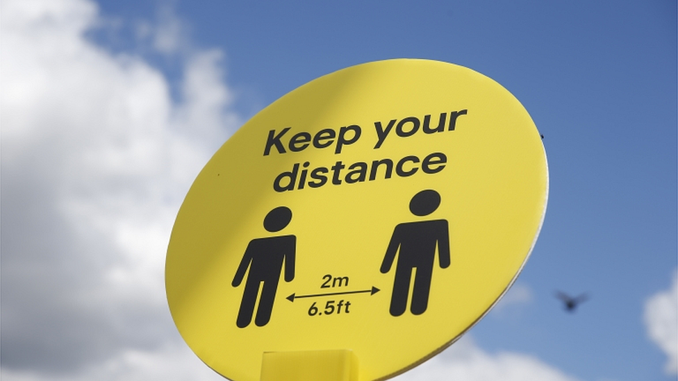 Keep your distance sign