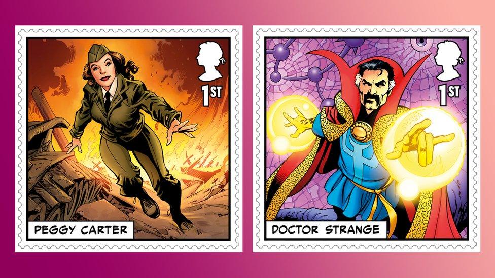 Marvel stamps released by Royal Mail.