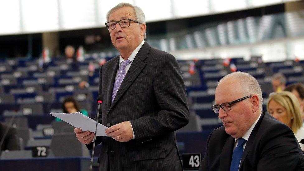 European Commission President, Jean-Claude Juncker, in Strasbourg, 5 July 16