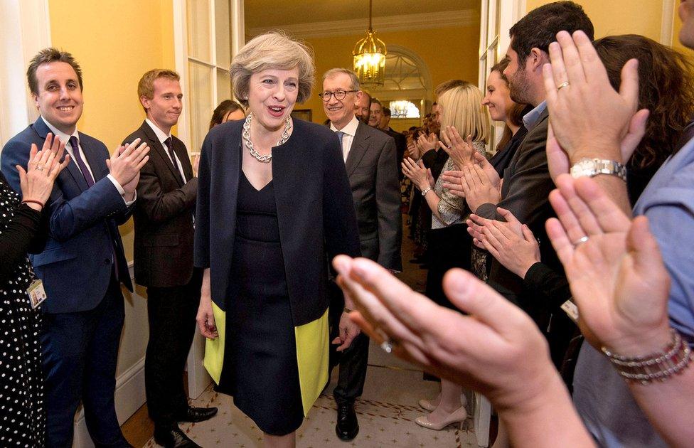 Theresa May in Downing Street