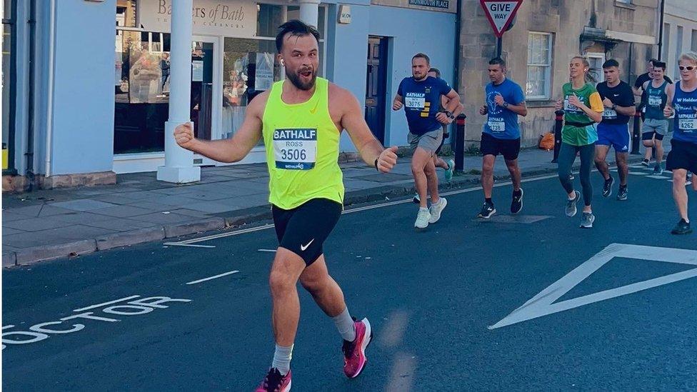 Ross running in the Bristol 10km