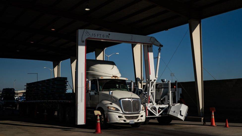 Truck at border