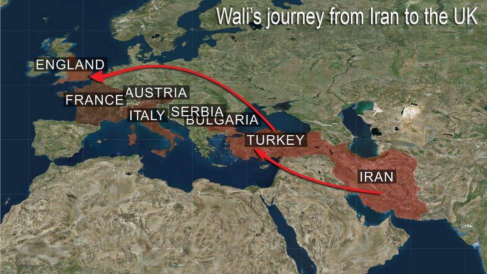 Wali's journey from Iran to England