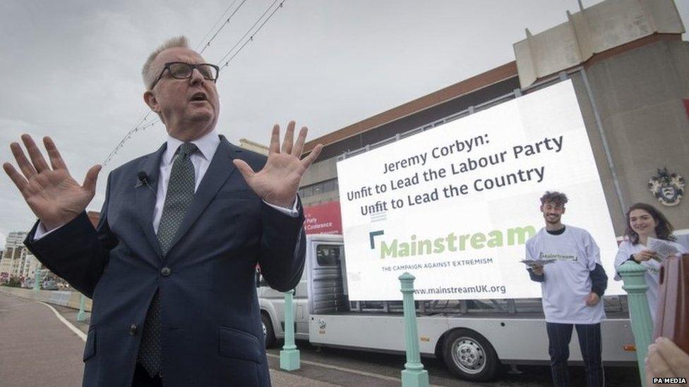 Ian Austin outside the Brighton conference centre