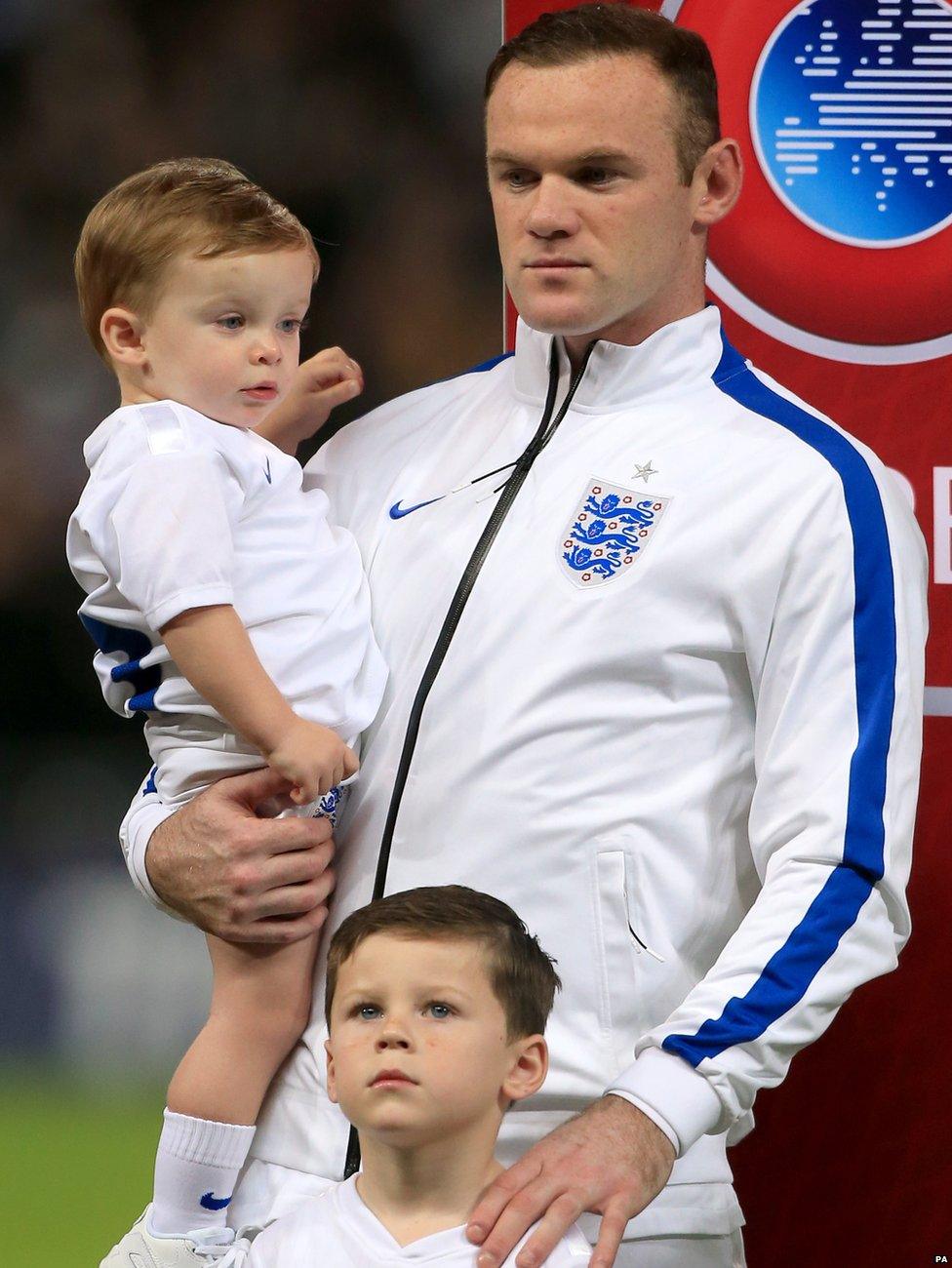 Klay and Kai with Wayne Rooney