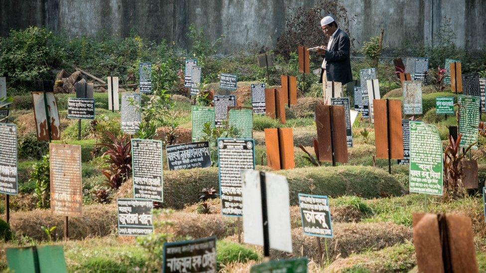 Person at Azimpur cemetery