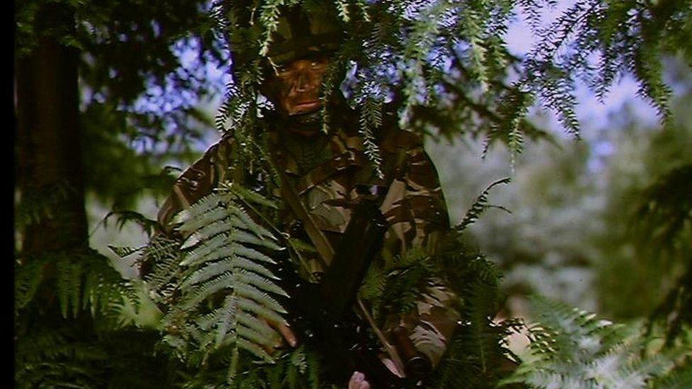 British soldier in camouflage