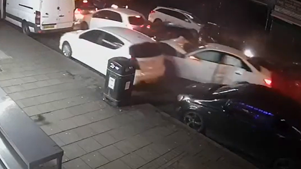 CCTV footage of crash scene