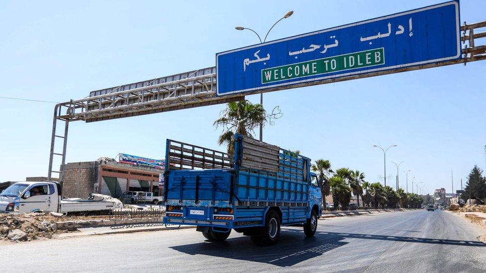 Welcome to Idlib sign