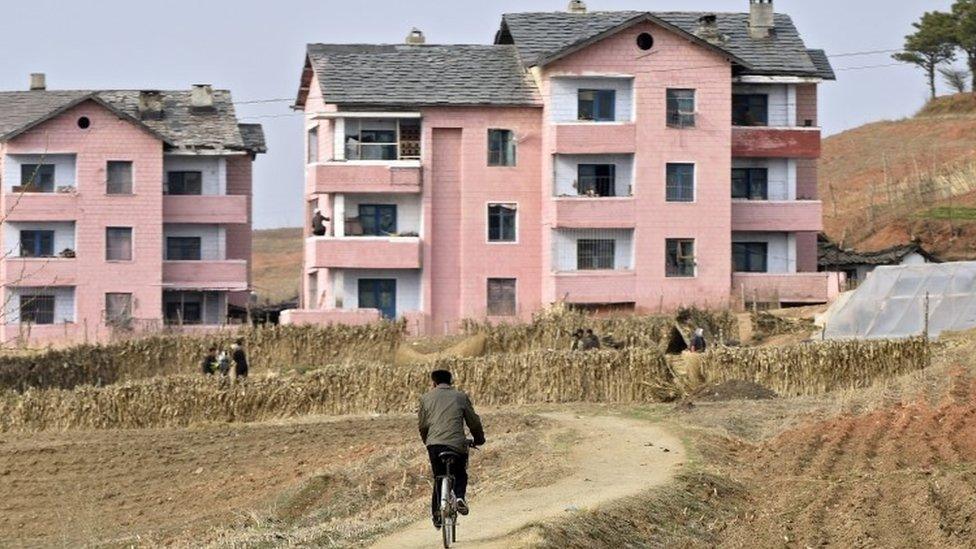 Buildings in Pyongyang suburbs