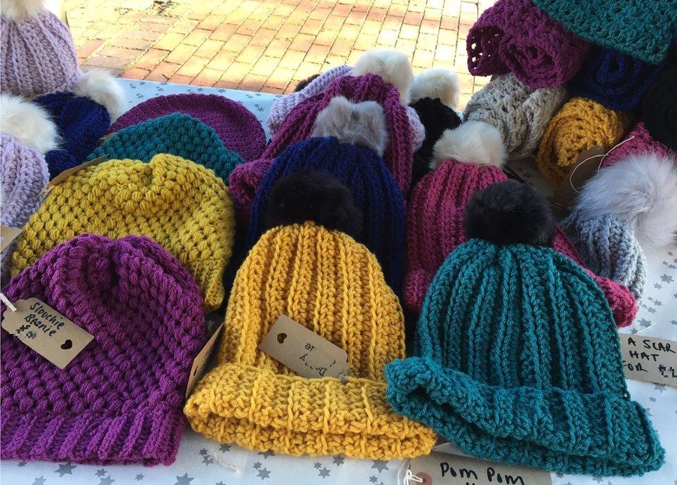 Rebecca Webb's beanie hats