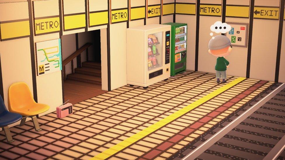 Monument metro station in Animal Crossing