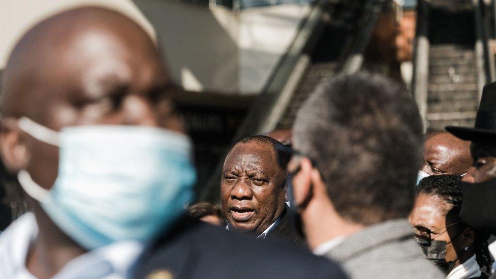 Cyril Ramaphosa on a visit to Durban