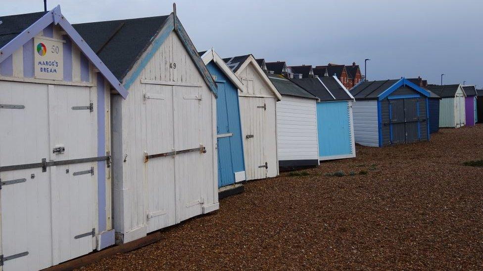 Beach huts were damaged during a storm in April