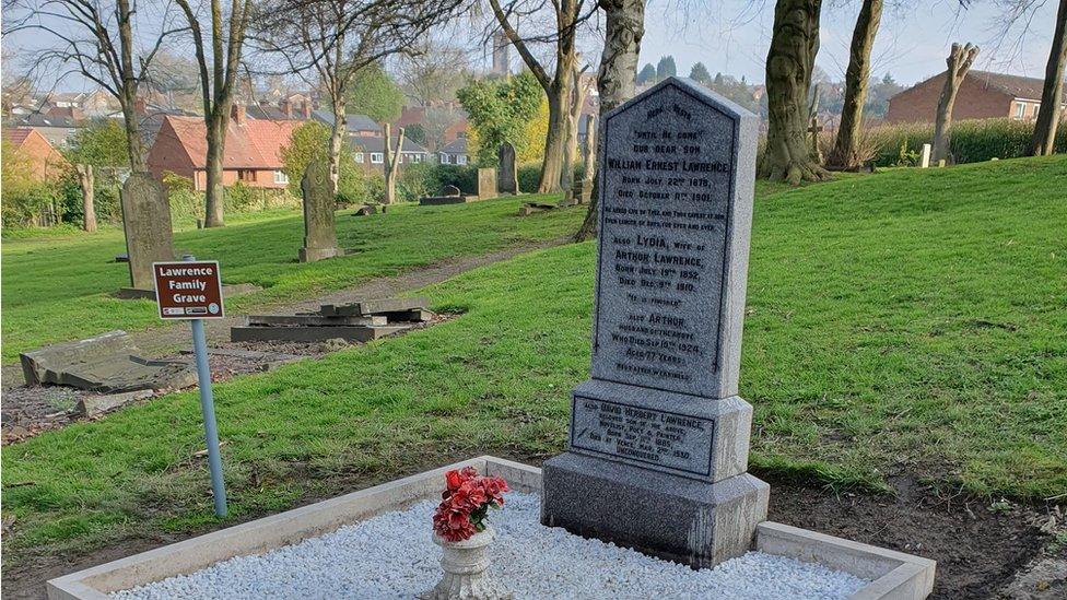 The restored grave