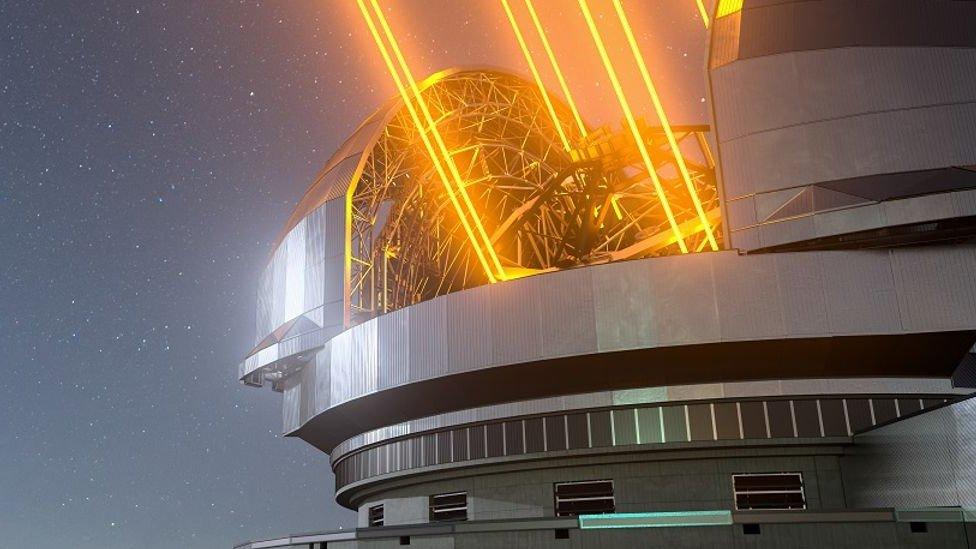 Artists interpretation of the Extremely Large Telescope (ELT)