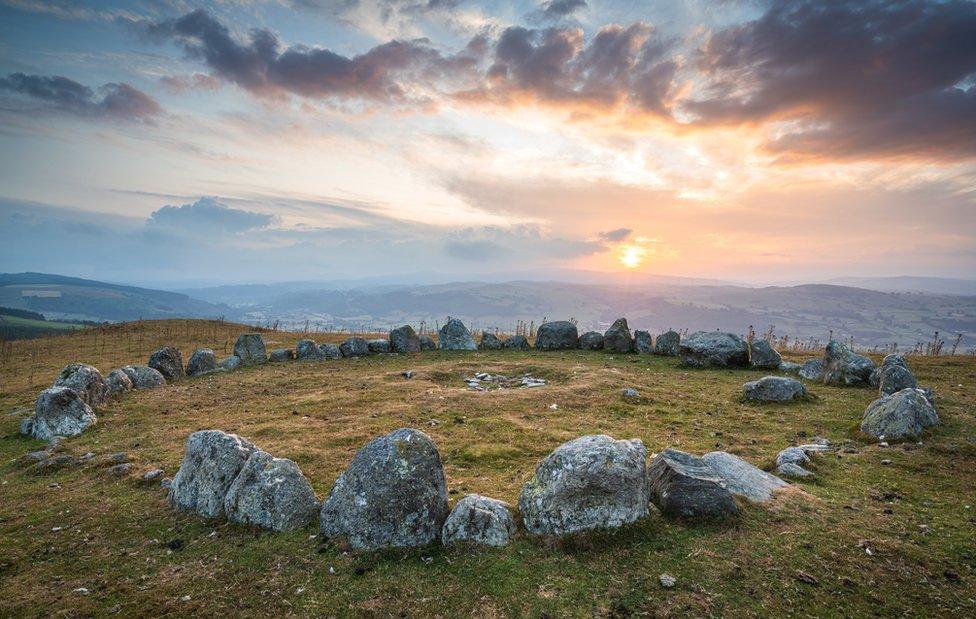 Moel Ty Uchaf Stone Circle Sunset