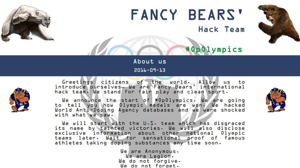 Fancy Bears website