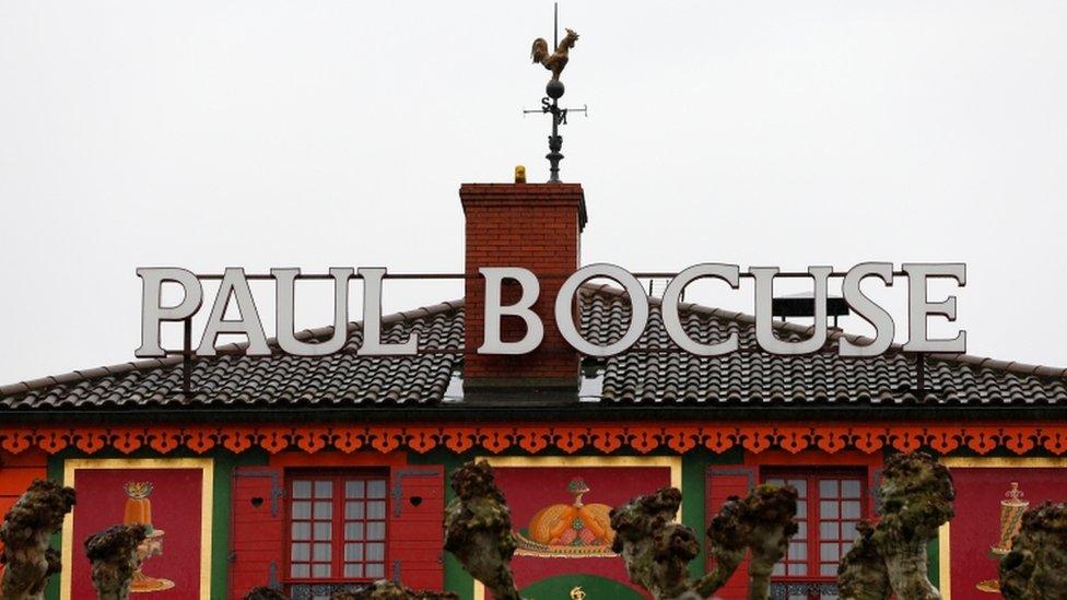 A view of L'auberge du Pont de Collonges, or simply Paul Bocuse restaurant, near Lyon in France