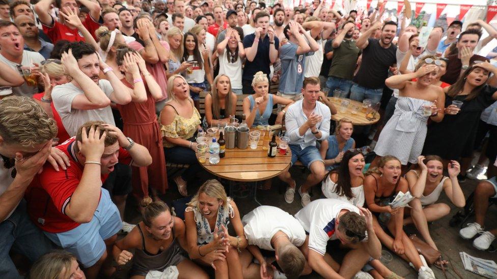 England fans in Wimbledon