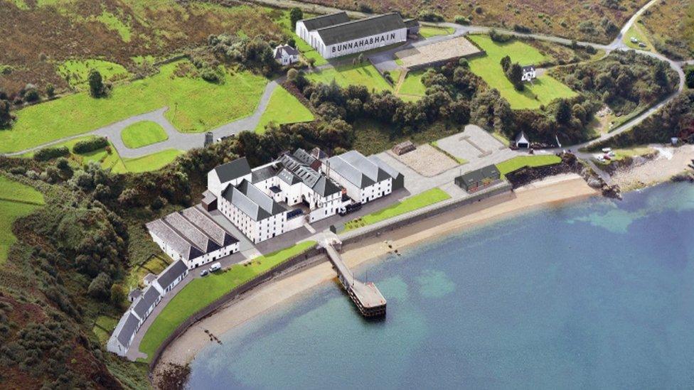 CGI of Bunnahabhain Distillery as it will look after refurbishment