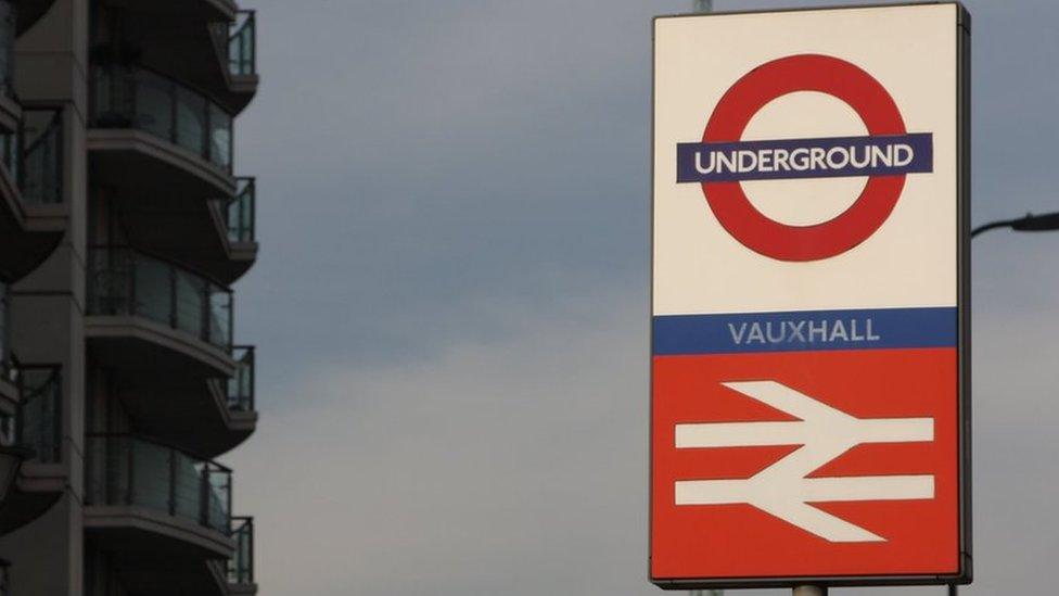 Vauxhall station sign