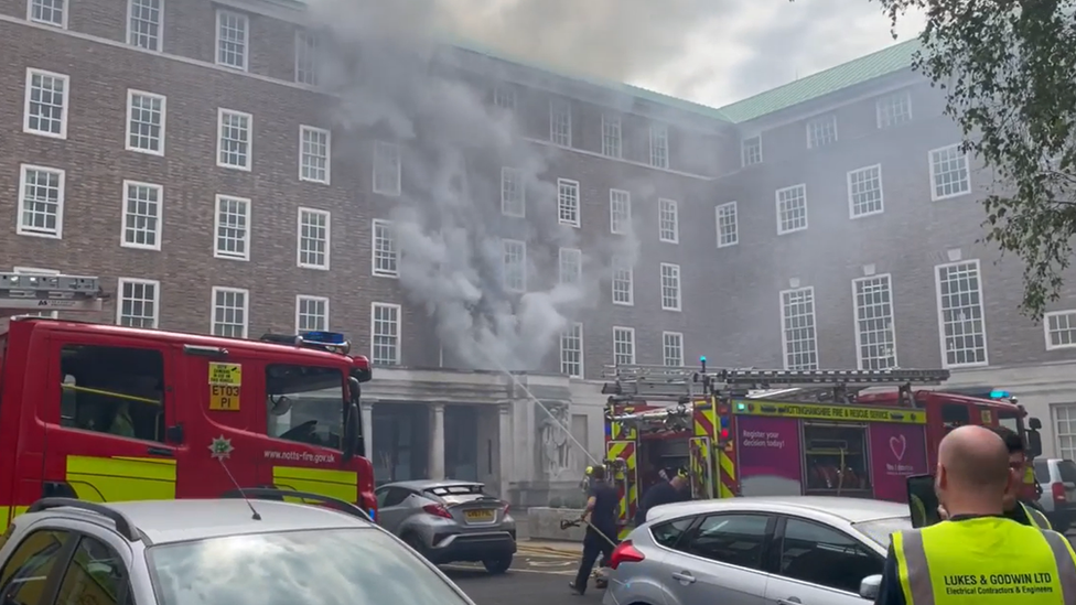 Fire at County Hall